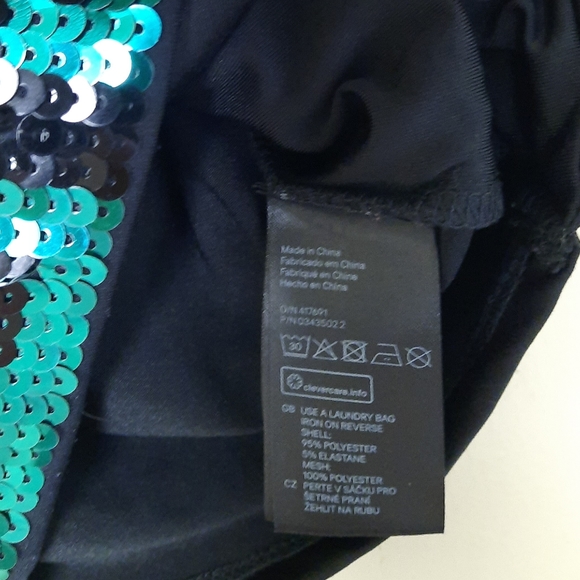 Divided Sleeveless Sequins Cropped Top Size XS - Picture 5 of 6